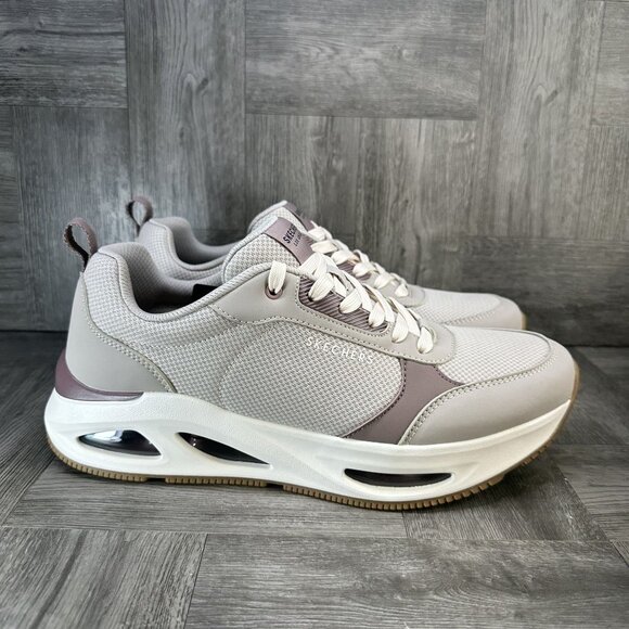 Skechers Shoes - Skechers Light Gray and Mauve Platform Sneakers - Air-Cushion Sole